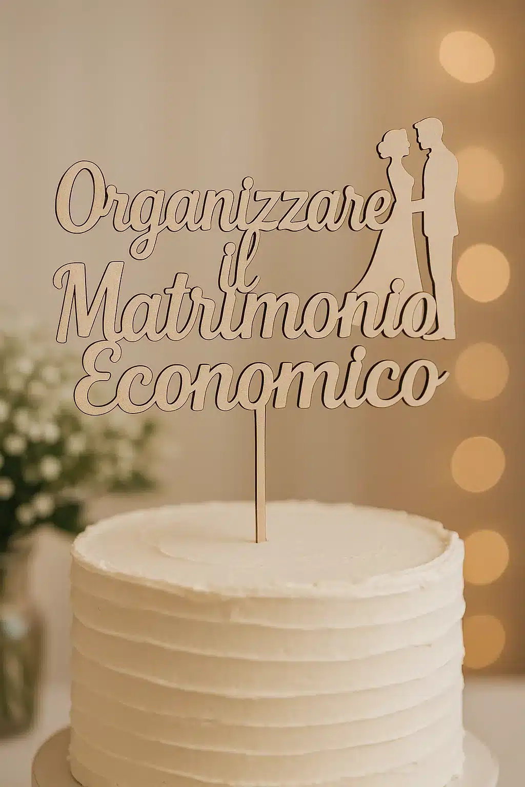 cake topper e  come organizzare un matrimonio economico