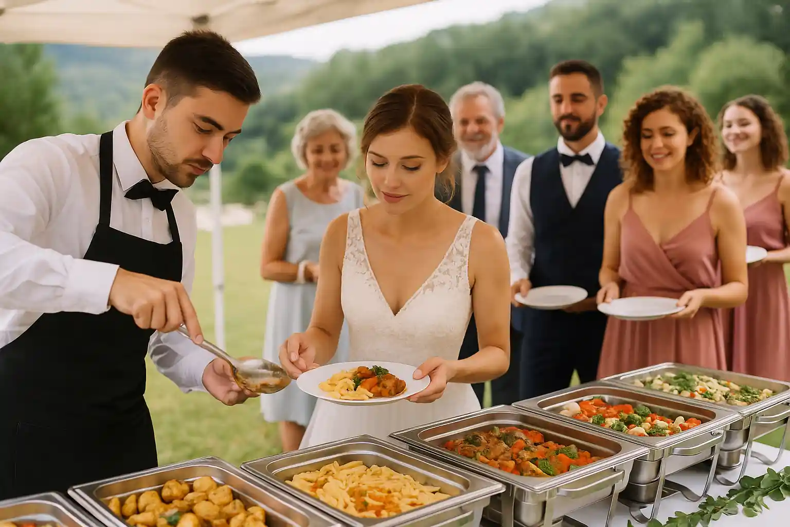 come organizzare un matrimonio economico catering