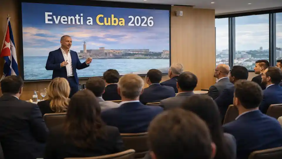 evento aziendale a cuba conferenza imprenditoriale a l’avana meeting business professionale con pubblico in sala